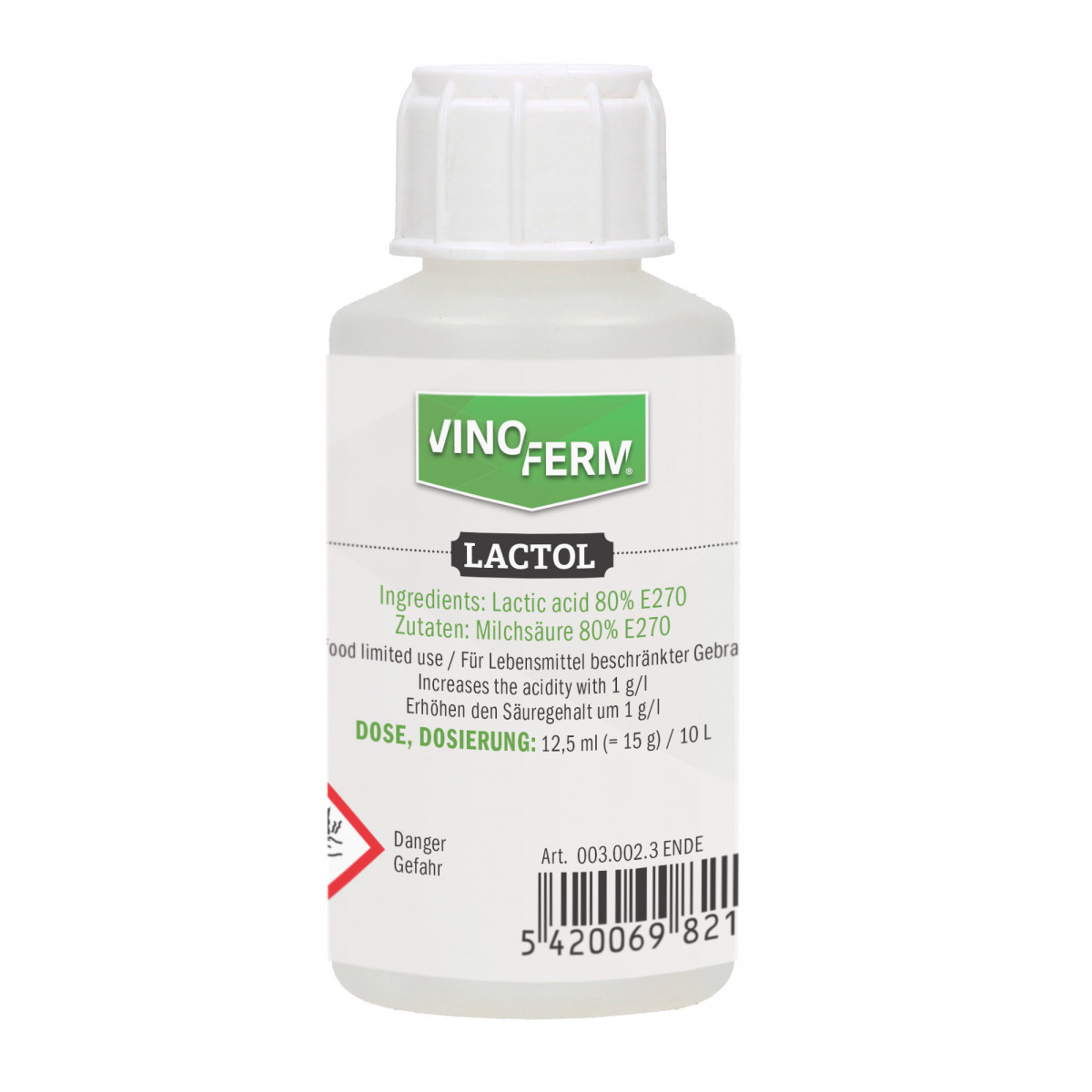 lactic acid 80% VINOFERM lactol 100ml ENDE