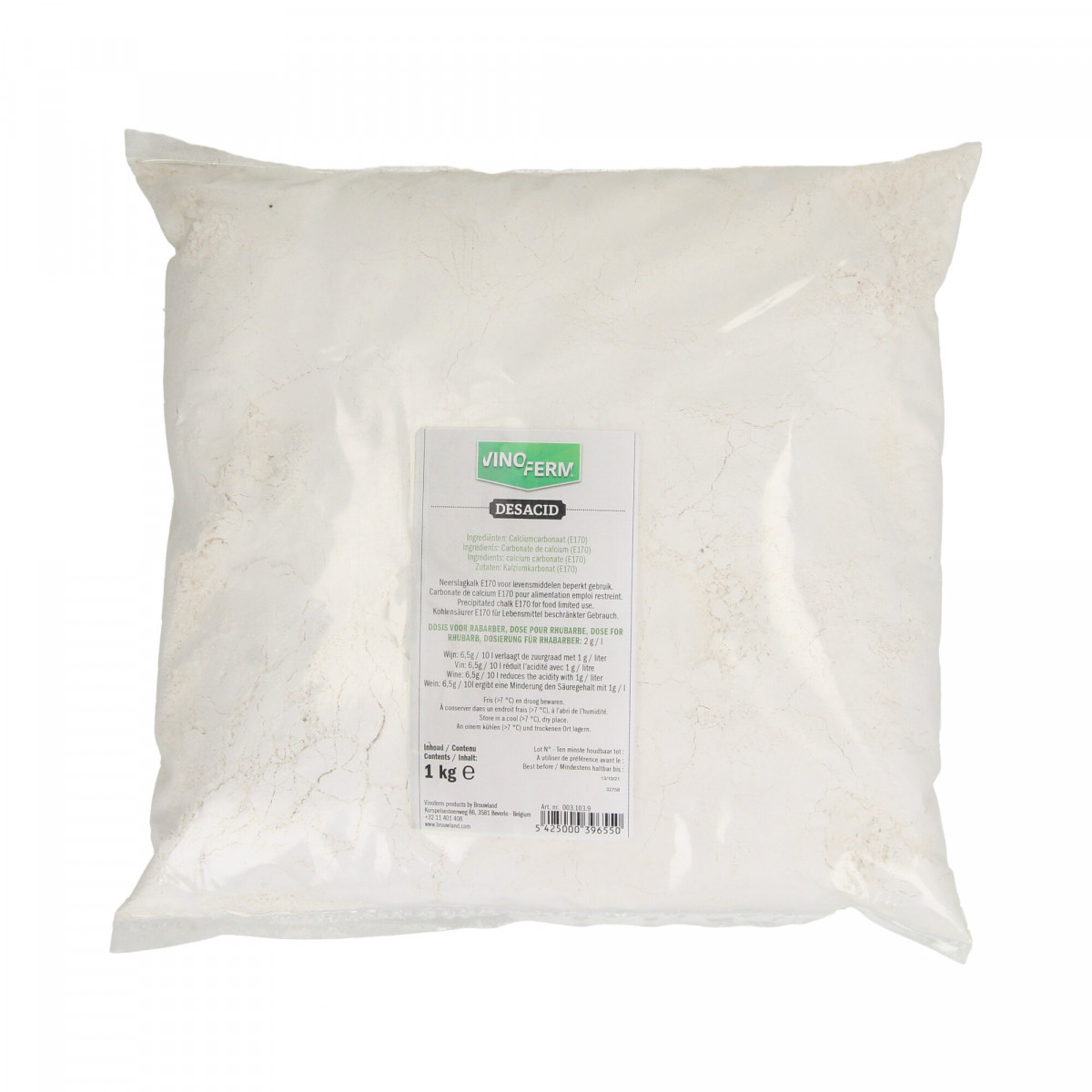 carbonate de calcium VINOFERM desacid 1 kg