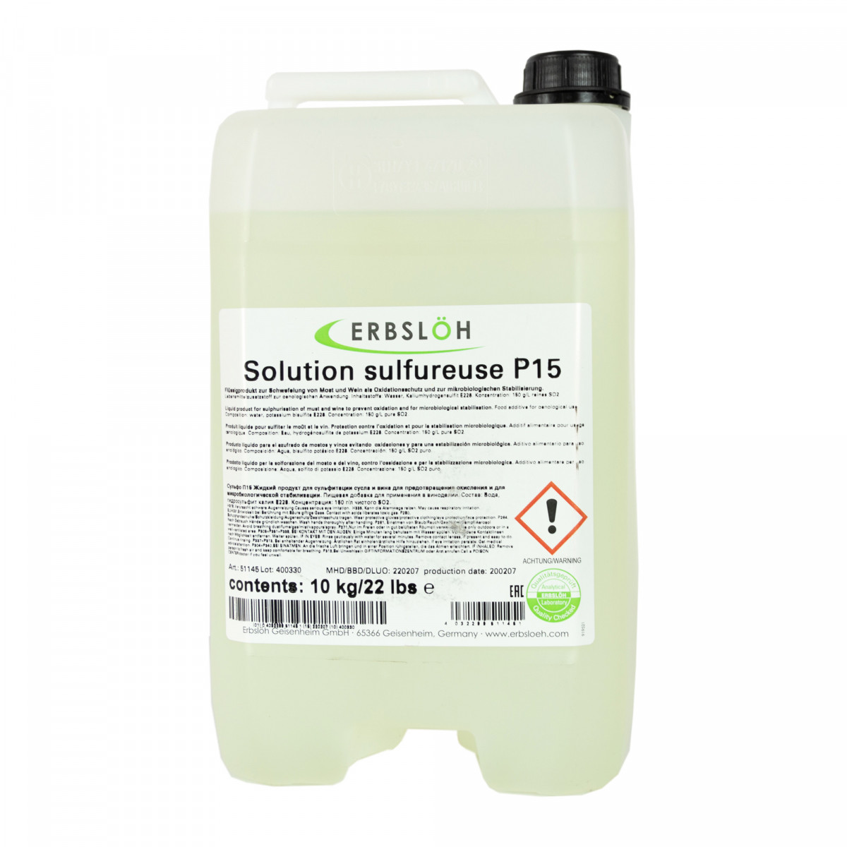 Erbslöh sulfite liquide P15 - 10 kg