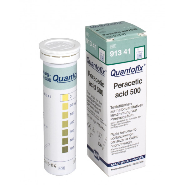 Quantofix peracetic acid 5-500mg 100 test strips