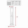 Graduated measuring cylinder 200 ml– alcohol resistant plastic 2