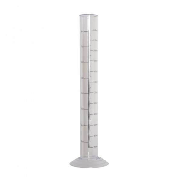 Graduated measuring cylinder 240 ml – alcohol resistant plastic