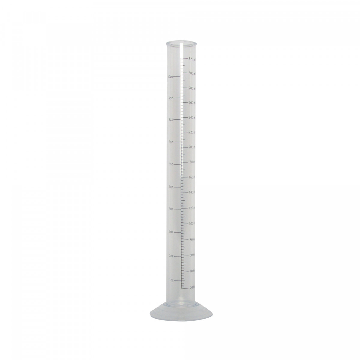 Graduated measuring cylinder 320 ml – alcohol resistant plastic