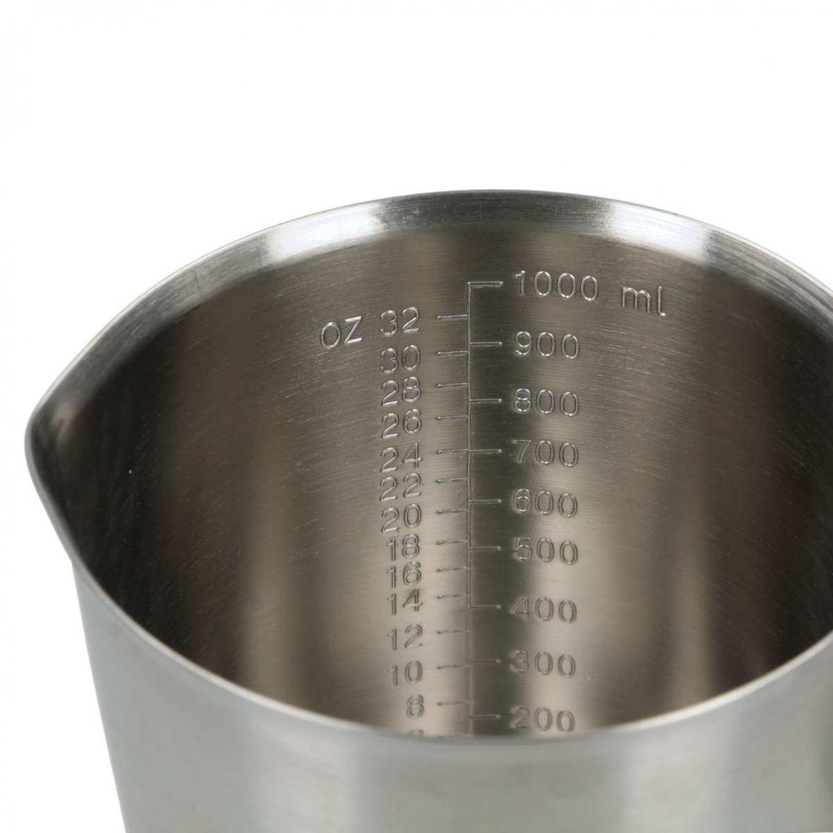 Cruche de mesure graduée en acier inoxydable - 1 000 ml