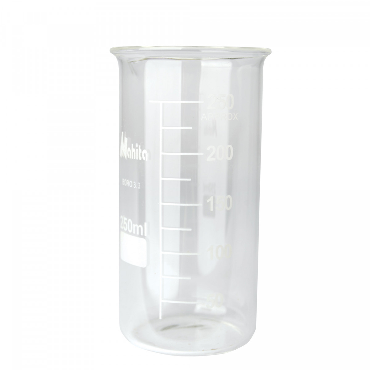 glass beaker 250 ml graduated heat-resistant