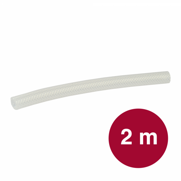 Siliconen slang versterkt 9 x 14,5 mm per 2 meter