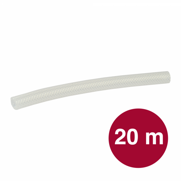 Siliconen slang versterkt 9 x 14,5 mm per 20 meter