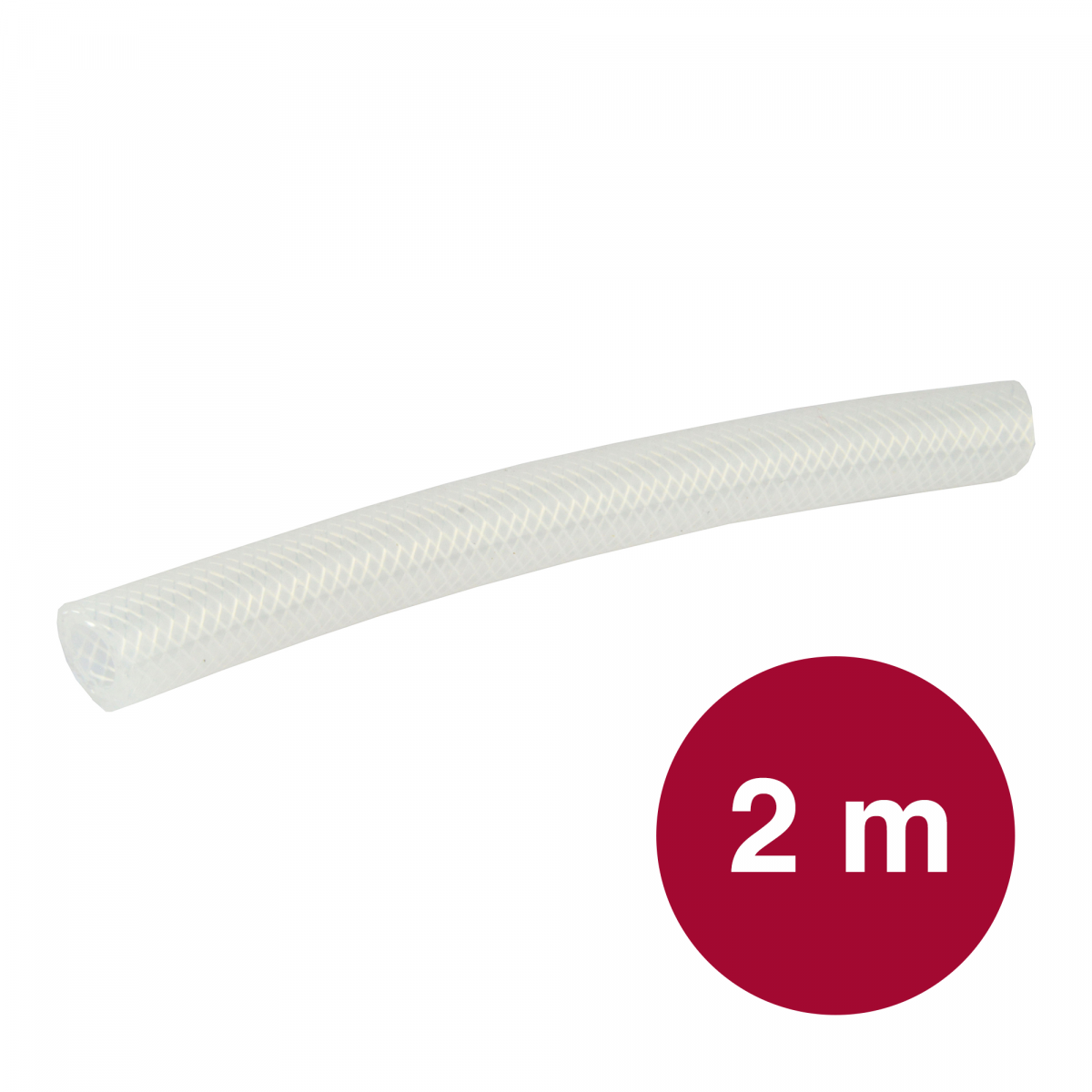 Siliconen slang versterkt 13 x 21 mm per 2 meter
