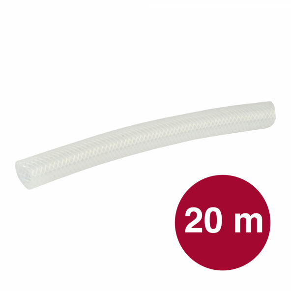 Siliconen slang versterkt 13 x 21 mm per 20 meter