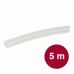 Siliconen slang versterkt 13 x 21 mm per 5 meter