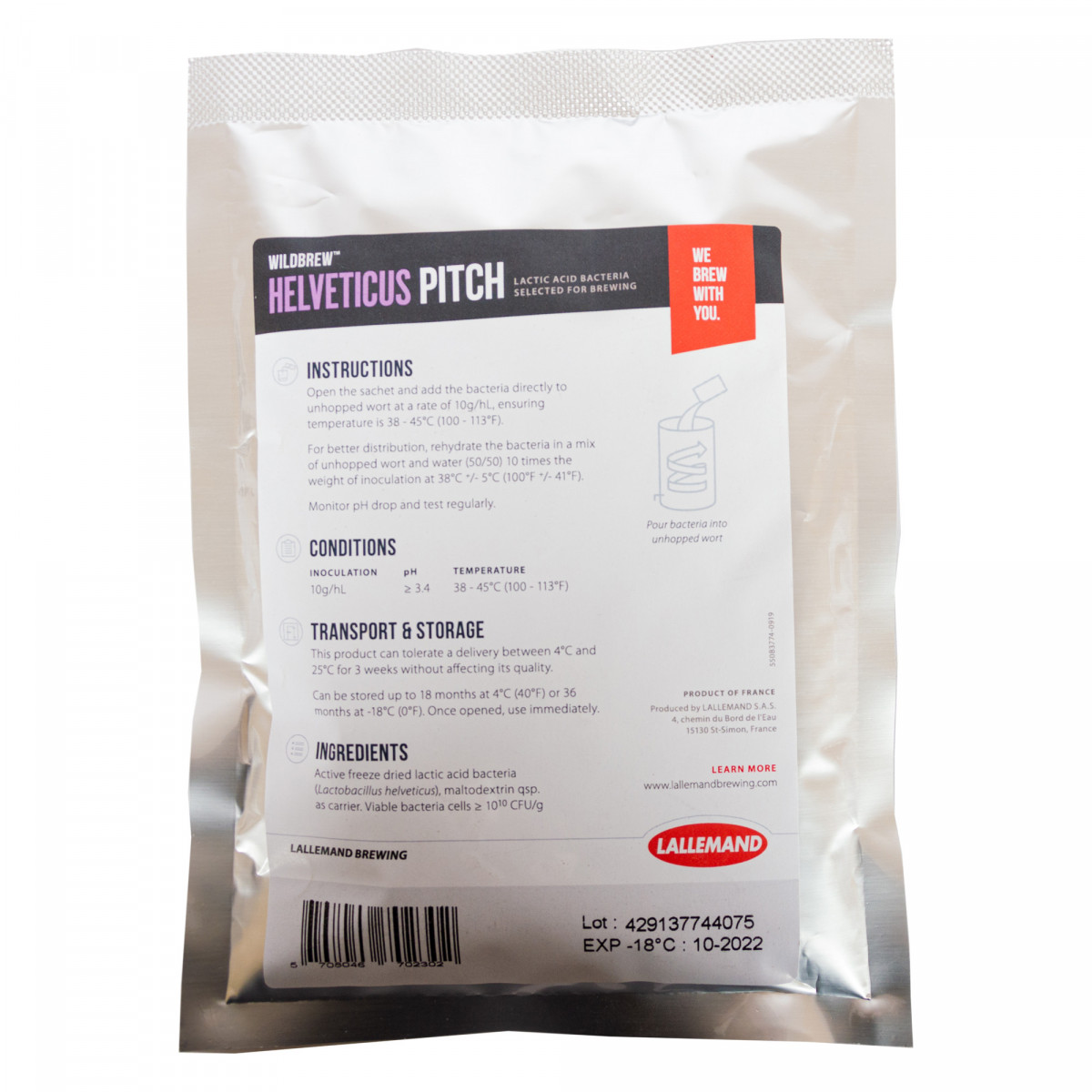 LALLEMAND WildBrew™ Helveticus Pitch - 250 g