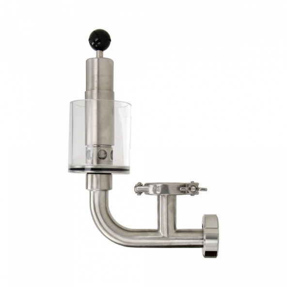 Safety valve for fermentation tank with CIP pipe - DIN25