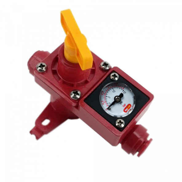 Duotight BlowTie spunding valve - adjustable pressure relief valve with pressure gauge
