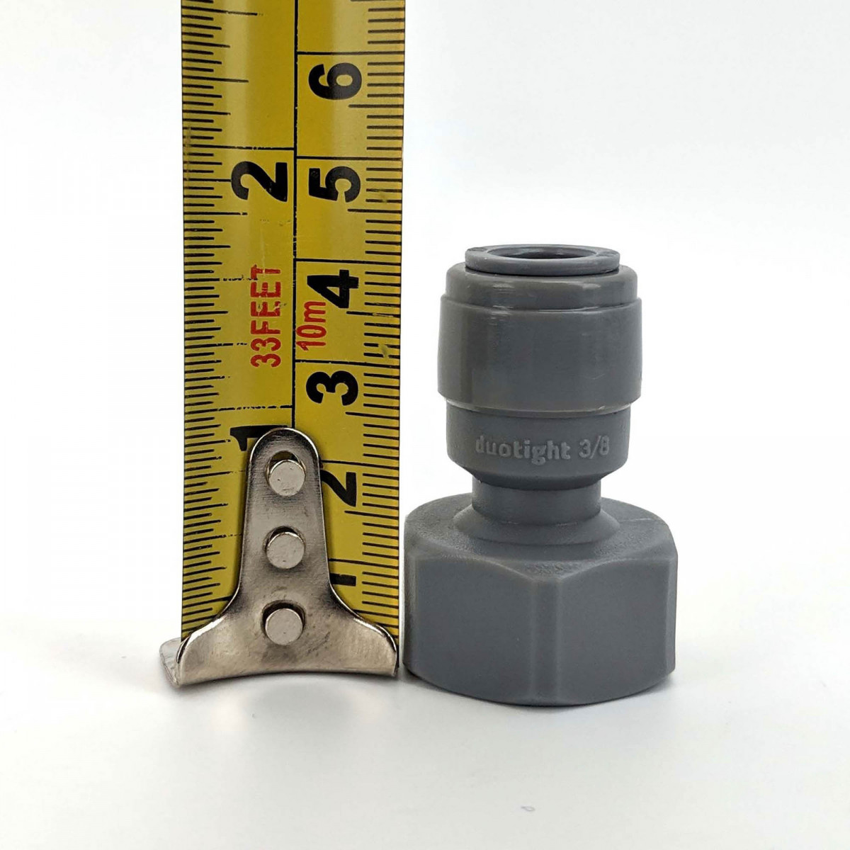 Duotight joiner 9.5 mm (3/8”) push-in fitting to 5/8" internal thread