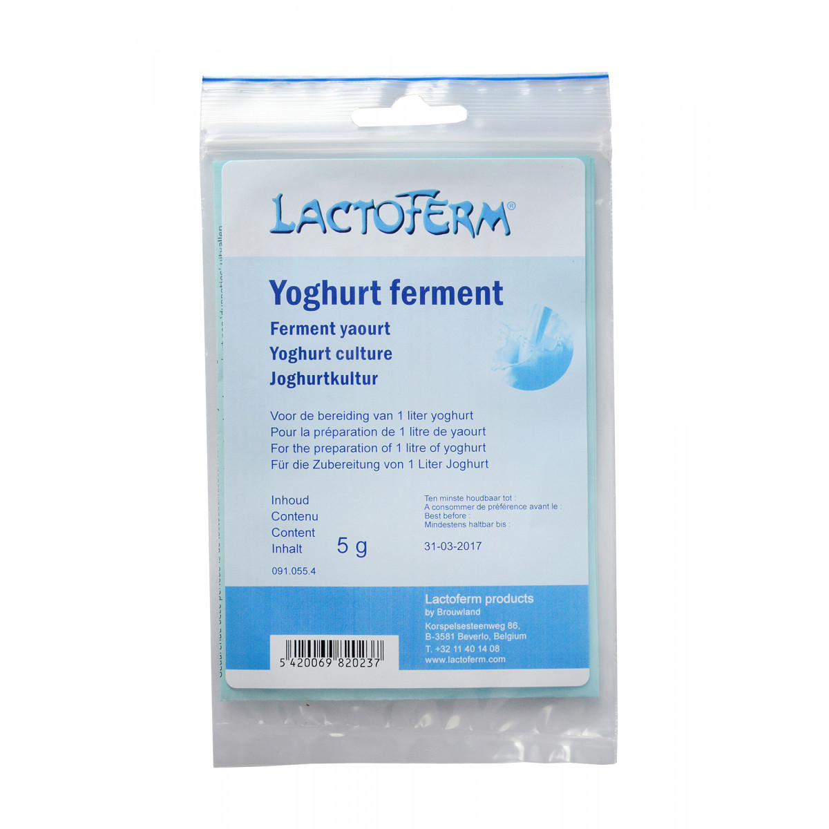 ferment yaourt LACTOFERM pour 1 l • Brouwland