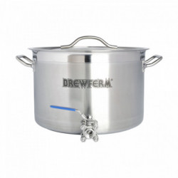 Brewferm cuve de brassage inox 20 l avec robinet à boisseau sphérique (36 x 24 cm)