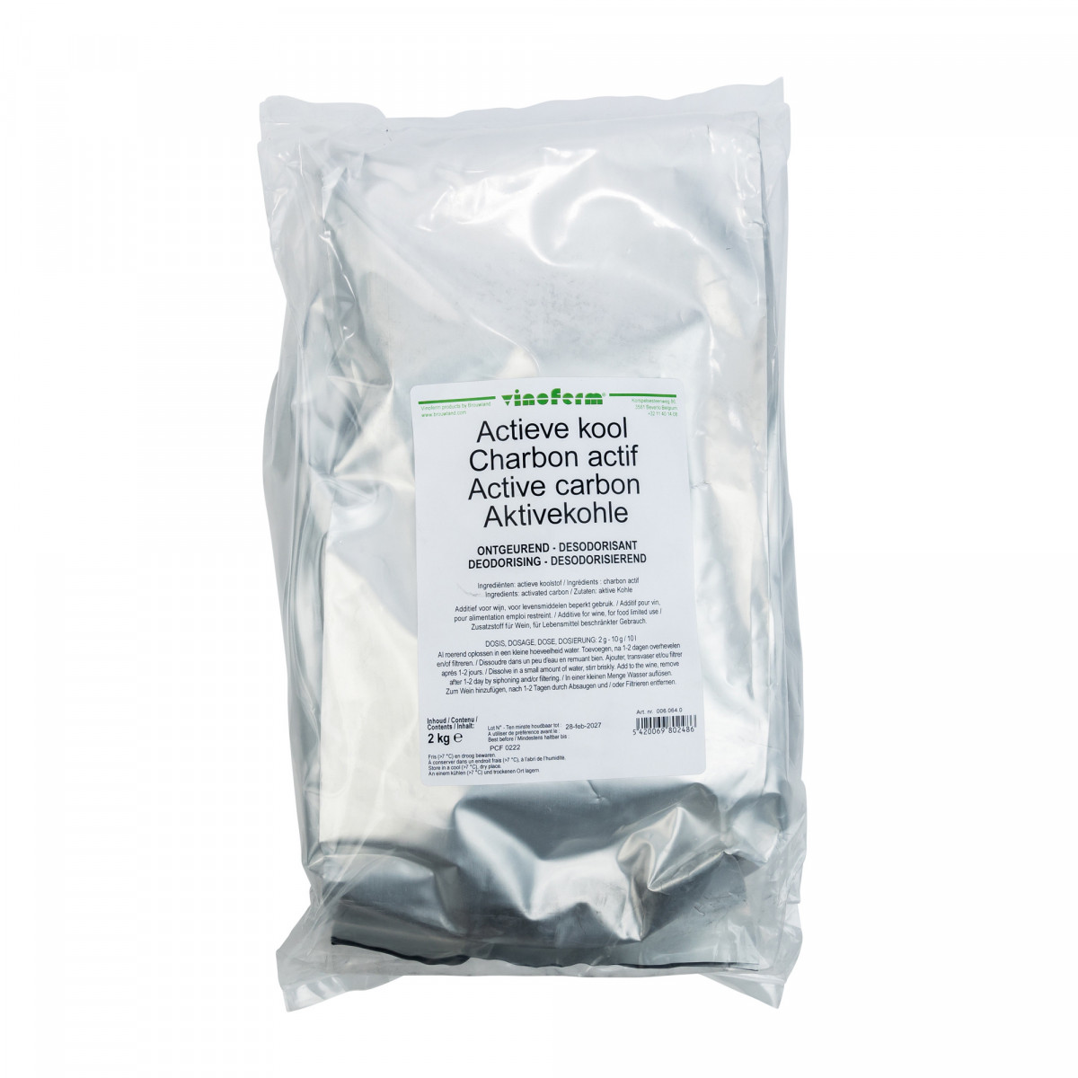 active carbon powder, deodorising 2 kg