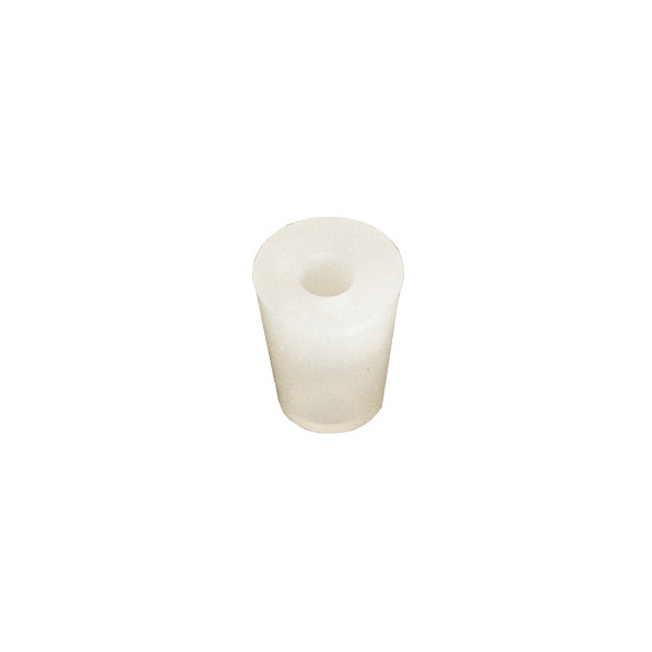 silicone bung 14/18 mm - with 9 mm hole