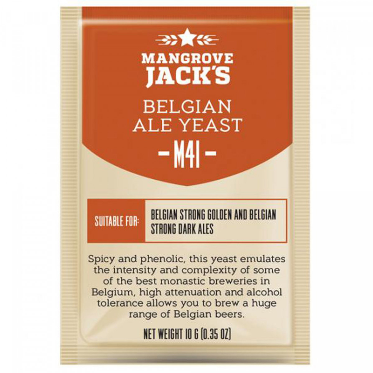 Dried brewing yeast Belgian Ale M41 - 10 g - Mangrove Jack's Craft Series