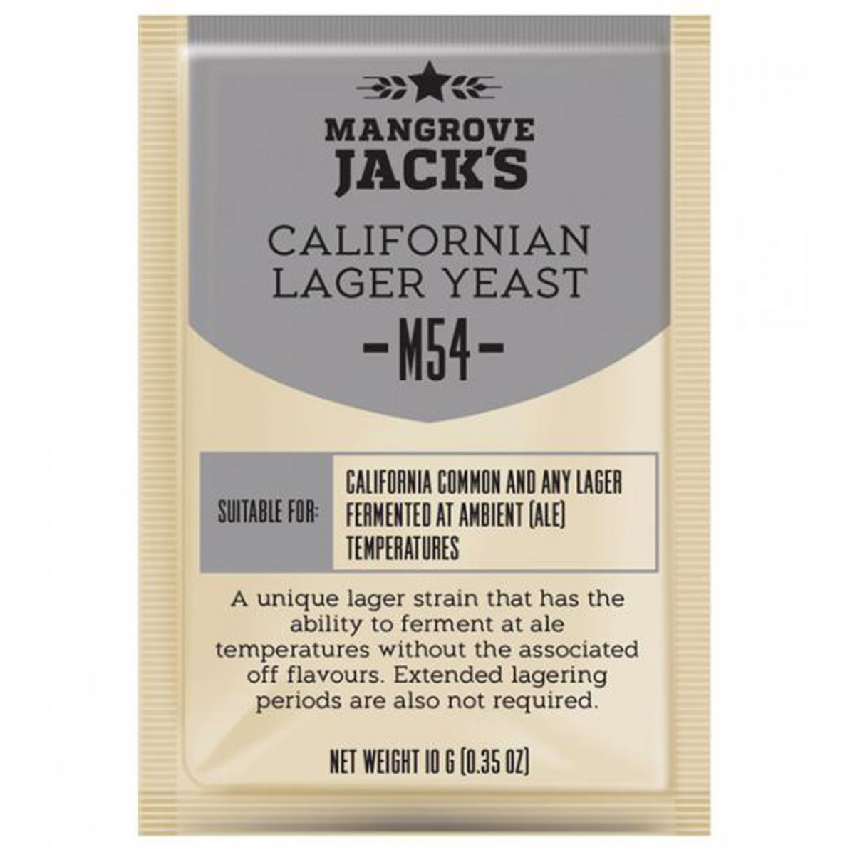 Dried brewing yeast Californian Lager M54 - 10 g - Mangrove Jack's Craft Series