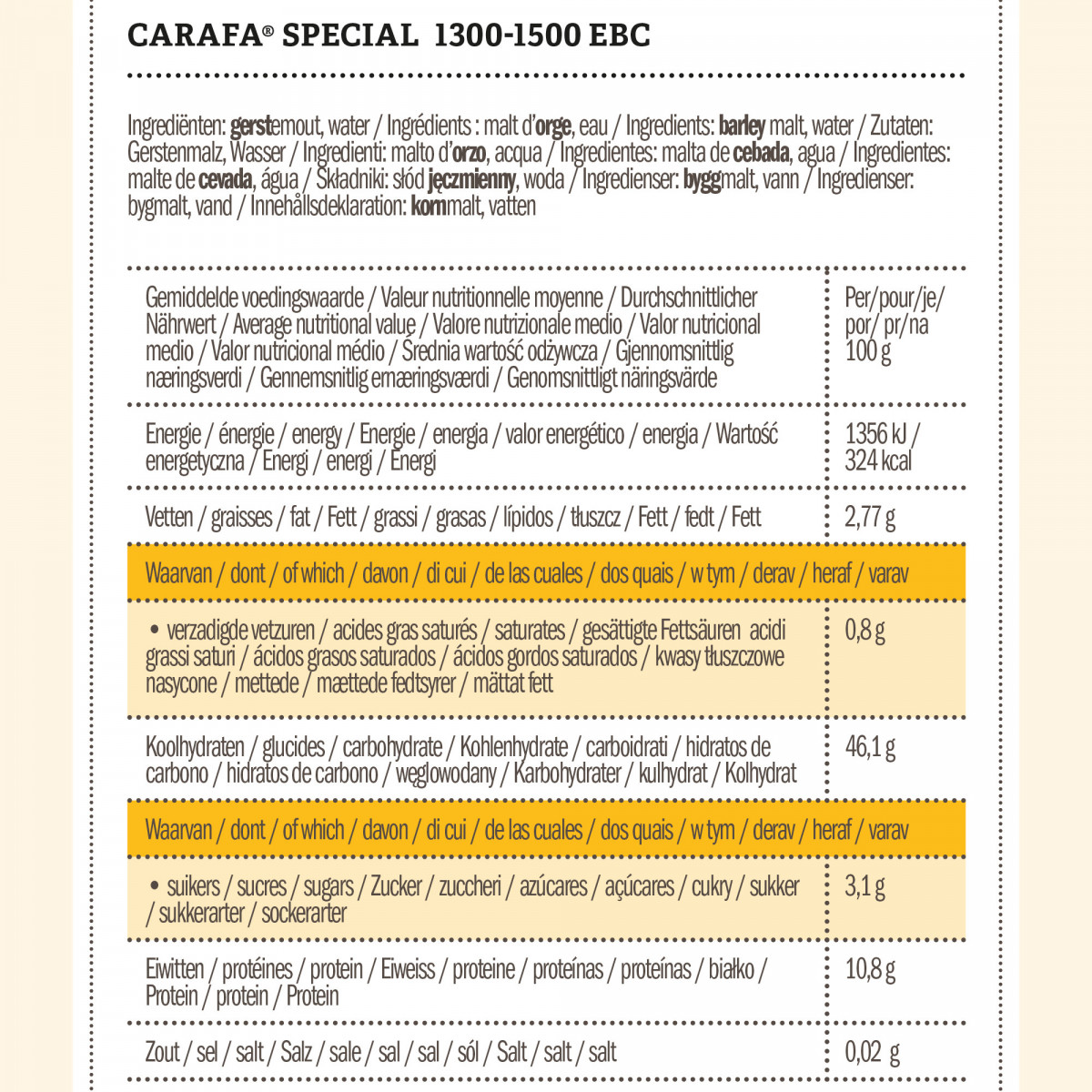 Weyermann® Carafa® type 3 1300-1500 EBC 25 kg