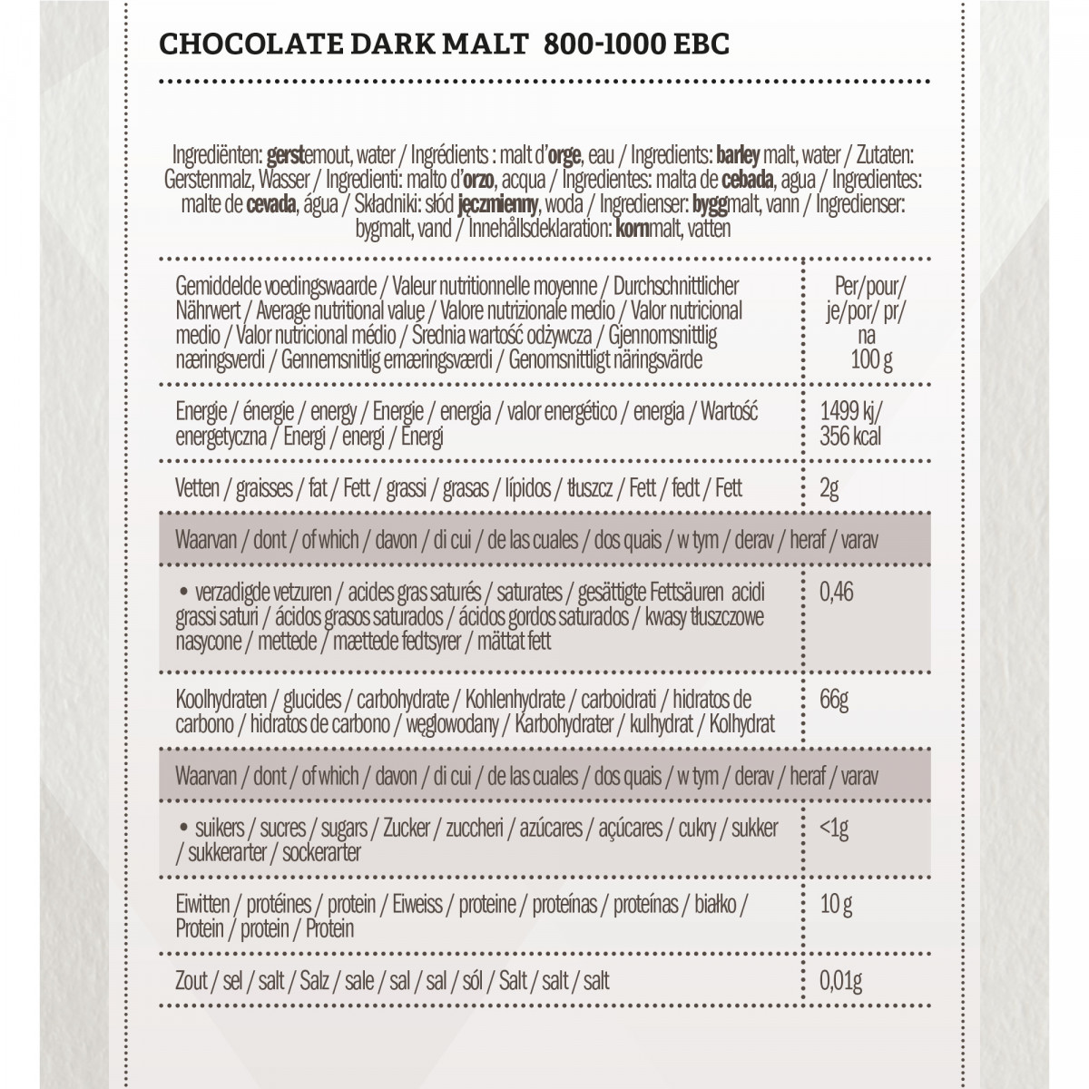 Viking Chocolate Dark Mout - 800-1000 EBC - 25 kg