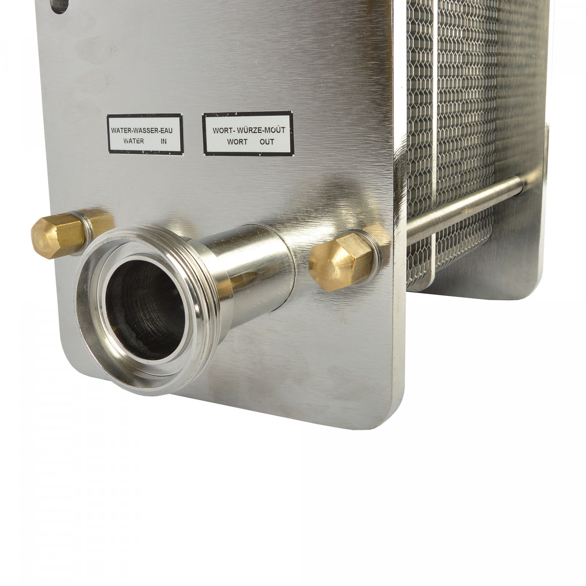 Refroidisseur de moût modèle à deux chambres - inox - 3000 l/h - DN40