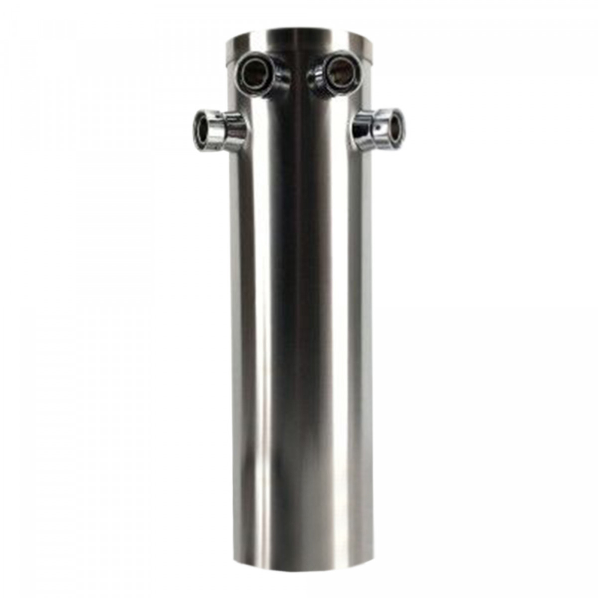 Quadruple beer tap tower - brushed stainless steel