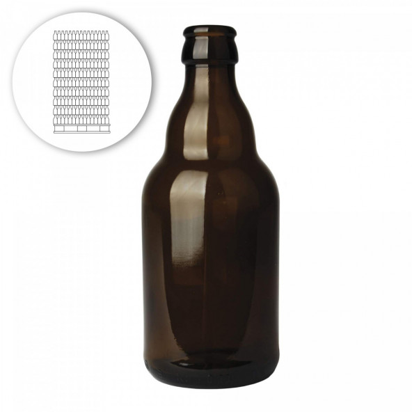 Bouteille de bière Steinie 33 cl, 26 mm - palette 2640 pcs