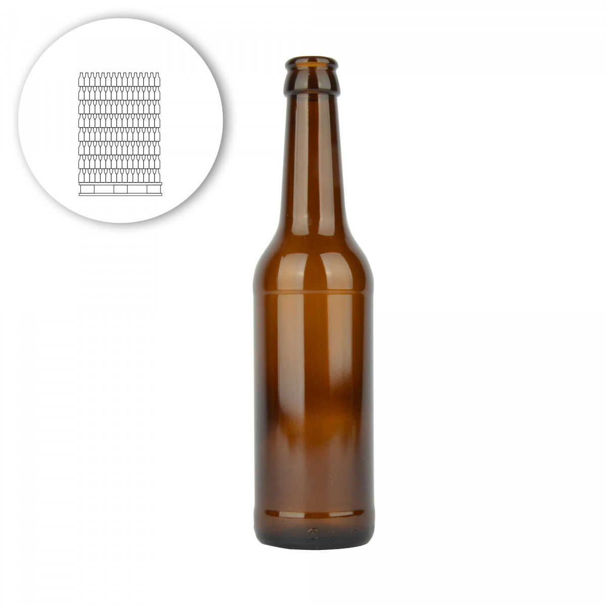 Beer bottle Longneck 33 cl, 26 mm - pallet 2888 pcs