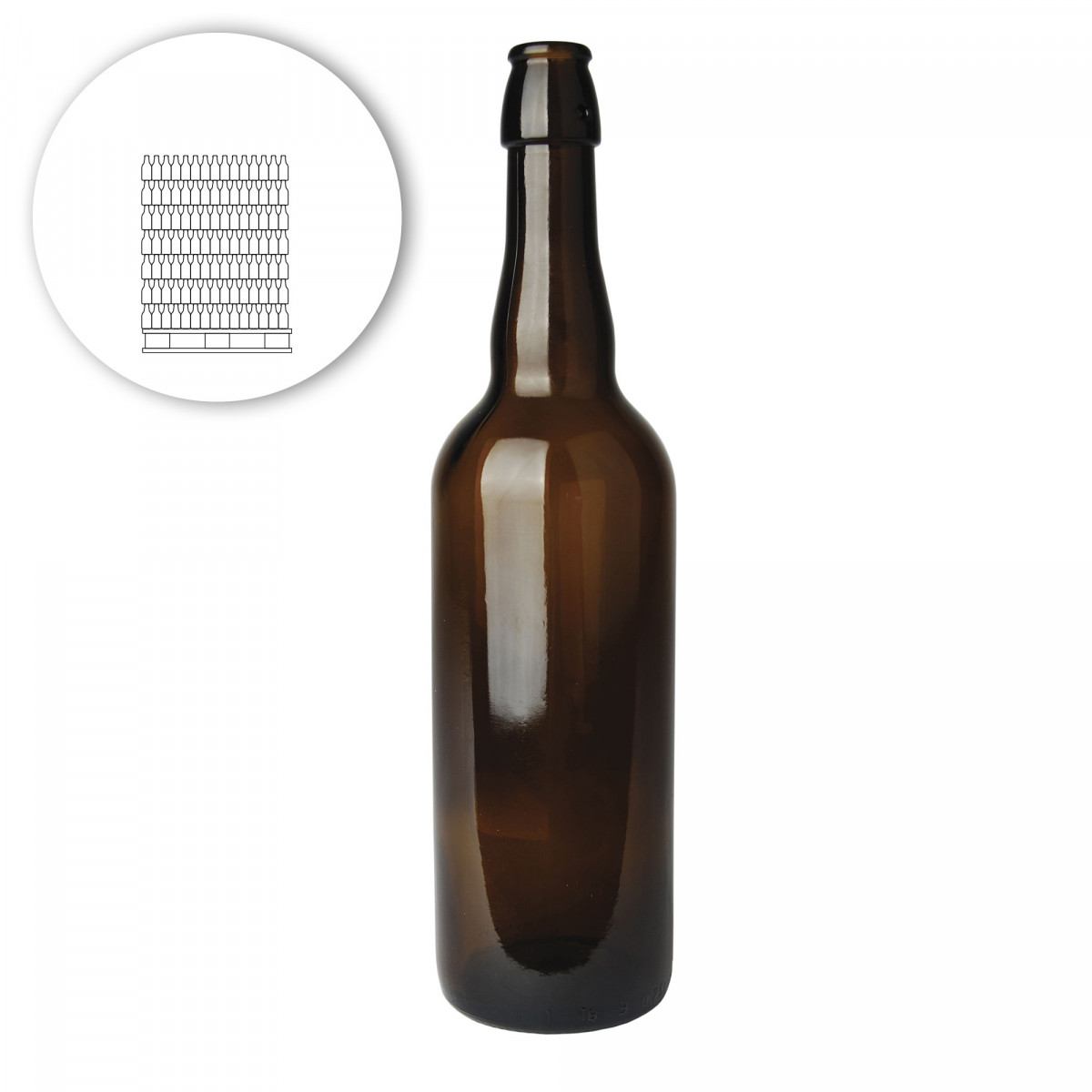 Flip-top bottle COMBI 75 cl - pallet 1421 pcs
