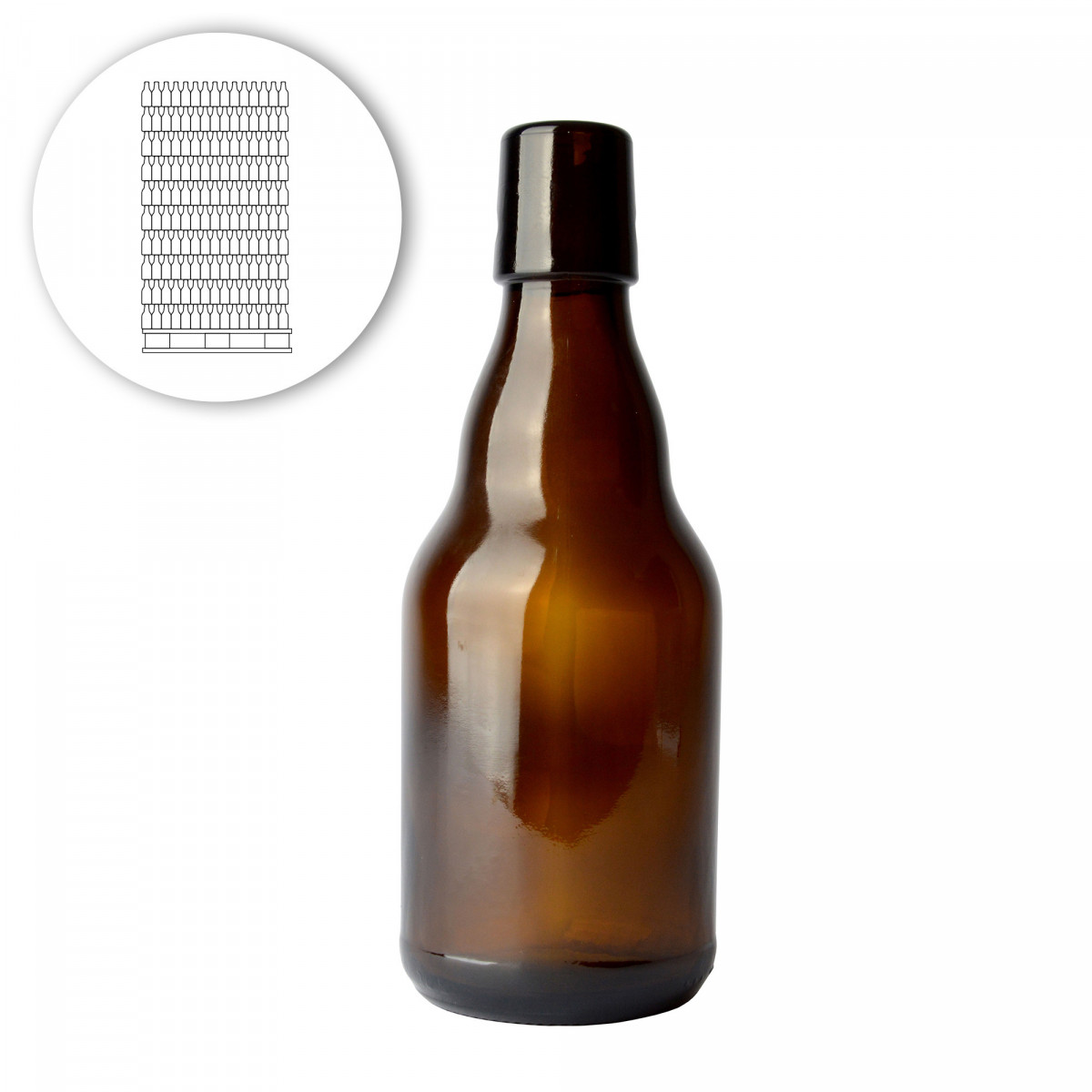 Flip-top bottle Steinie 33 cl - pallet 2640 pcs