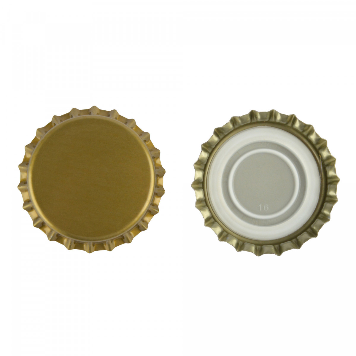 Capsules de bière 29 mm or - encart profilé - 100 pcs