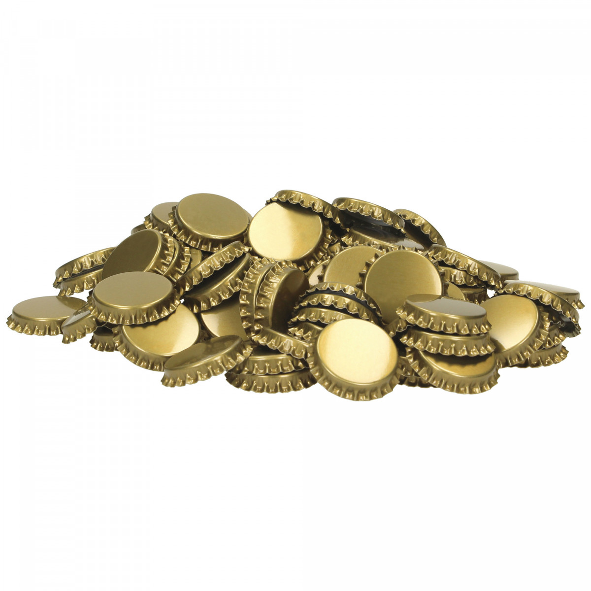 Kronenkorken 29 mm gold - profilierte Einlage - 1.000 St.