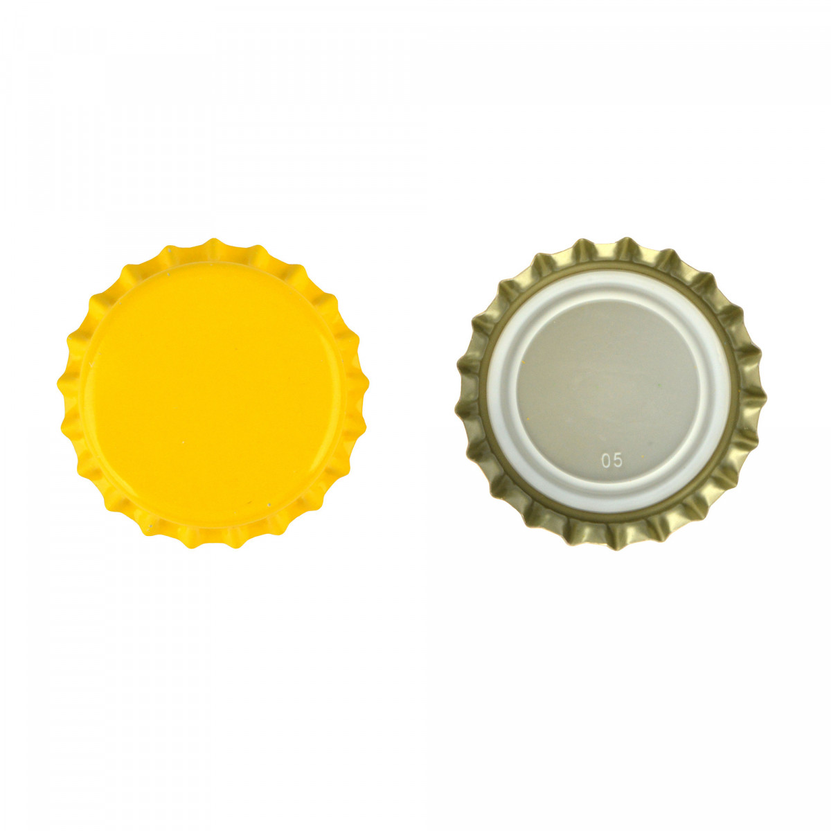 Capsules de bière  26 mm jaune 1 000 pcs