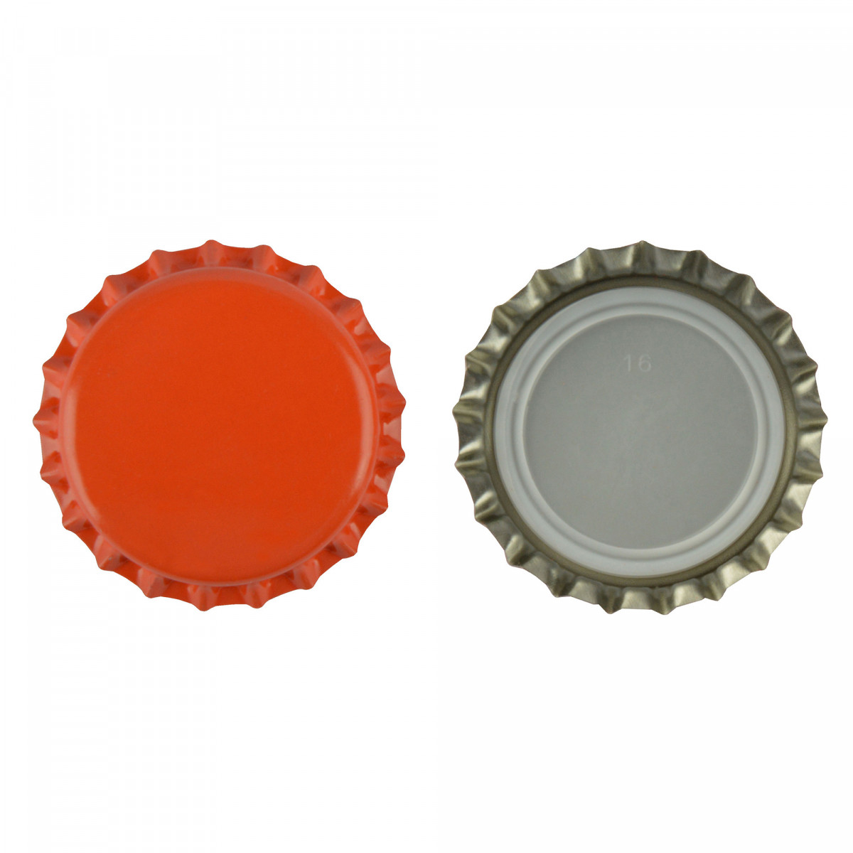 Capsules de bière 26 mm orange 100 pcs