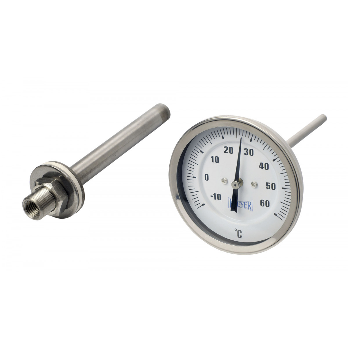 Thermometer analog für Gärtanks (mit Clip) • Brouwland