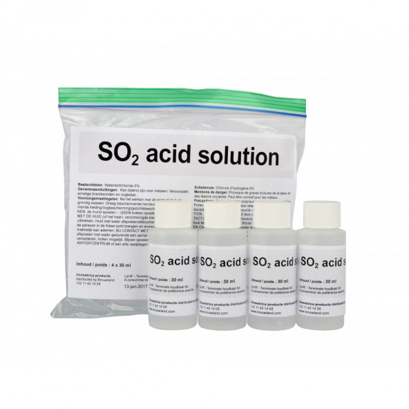 Vinmetrica SO2 acid solution 4 x 30 ml