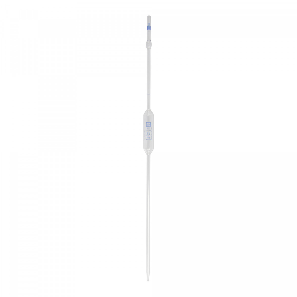One-mark volumetric pipette with safety bulb, 25 ml • Brouwland