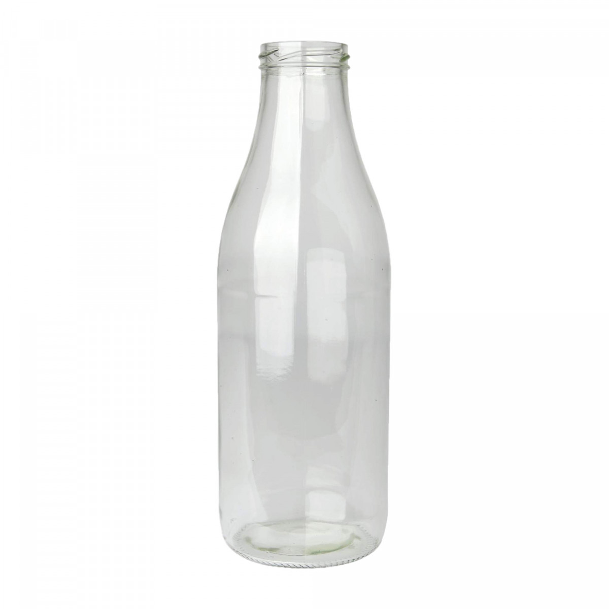 Juice bottle white 1 litre w/o twist-off lid 48 mm, box 12 pcs