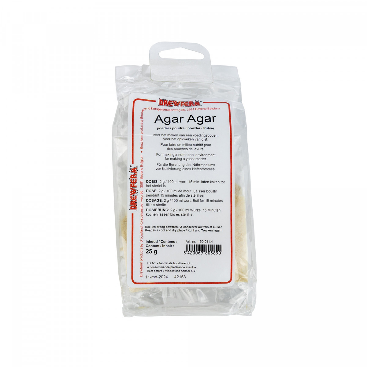 Agar-agar powder 25 g • Brouwland