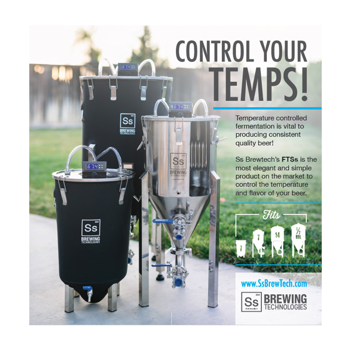 Ss Brewtech™ FTSs Temperature Control for Chronical 27 l (7 gal)