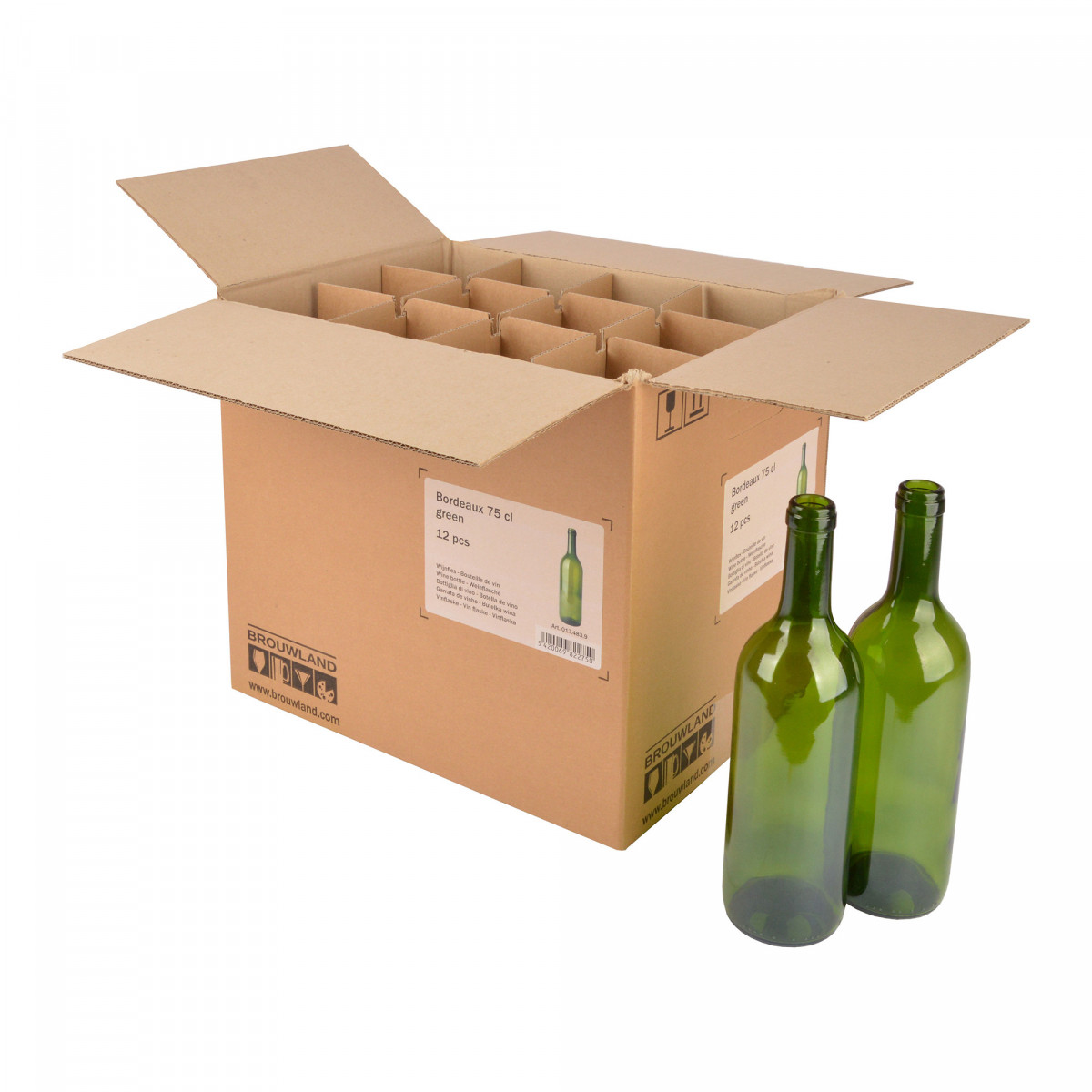 Boîte carton pour bouteille de vin (75 cl.)