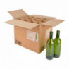 Weinflasche Bordeaux 75 cl, grün, Karton 12 St. 0