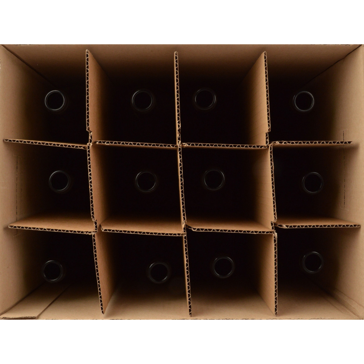 Weinflasche Bordeaux 75 cl, grün, Karton 12 St.