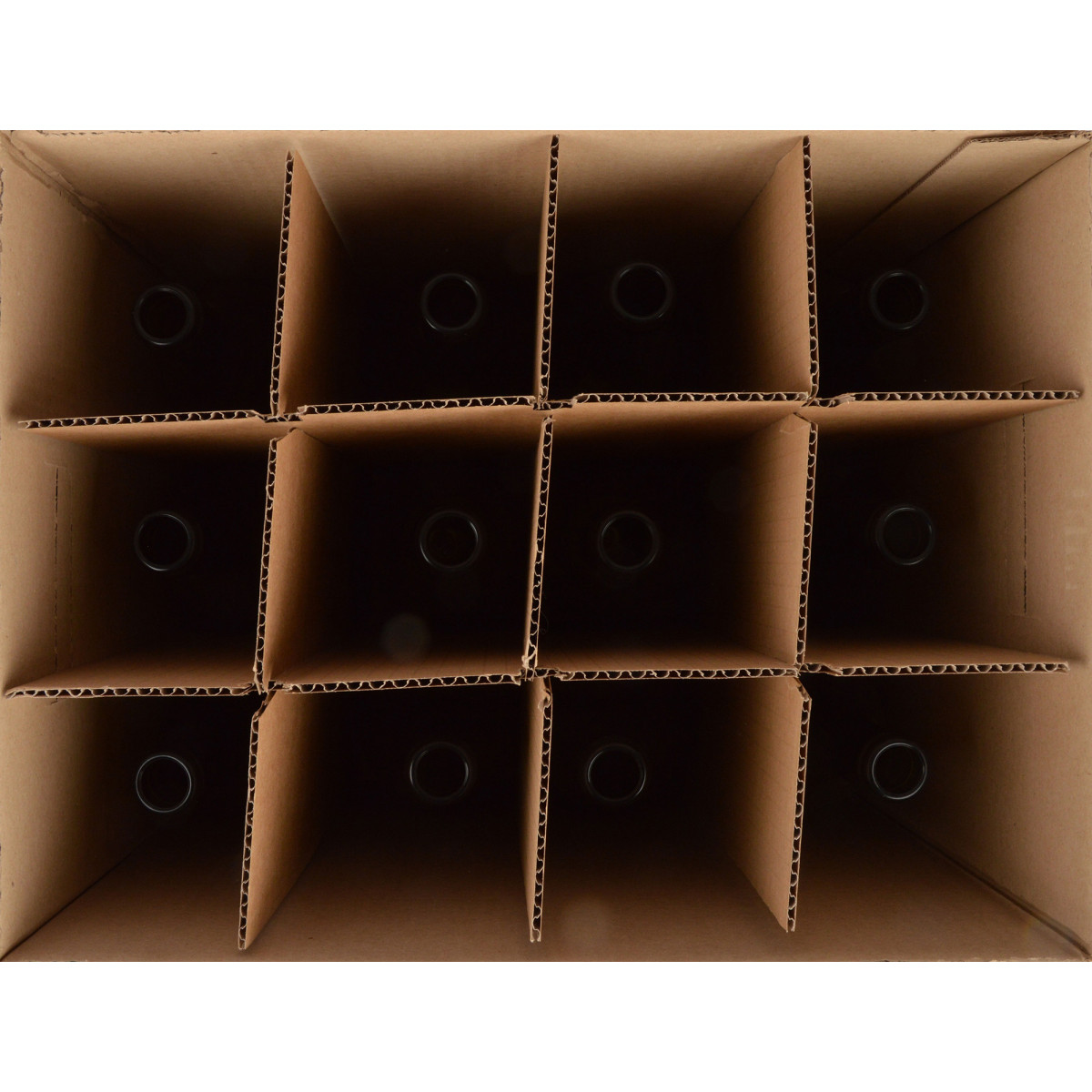 Bouteille de vin Bourgogne 75 cl, vert olive, boïte 12 pcs