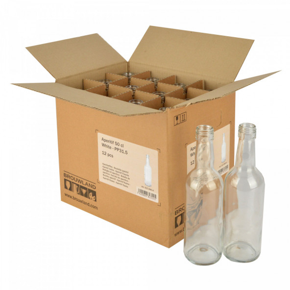 Flasche Aperitif 50 cl, weiß, PP31,5, Karton 12 St.