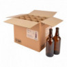 Bierflasche Belge 75 cl, braun, Korkmündung, Karton 12 St. 0