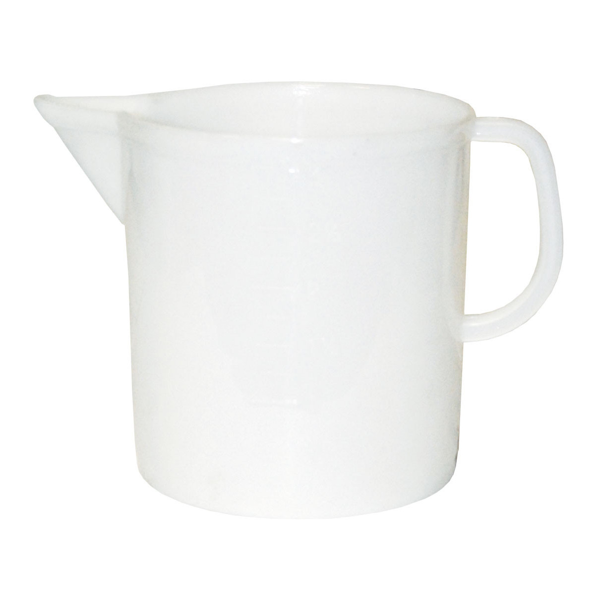 Measuring jug graduated, white plastic 3 l