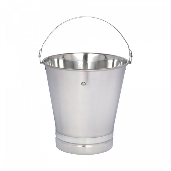 Graduated stainless steel bucket - 15 litre